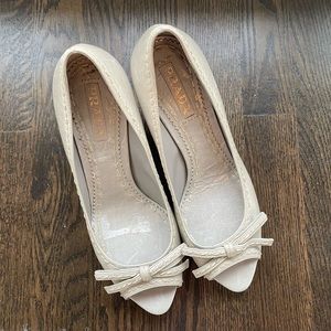 PRADA GENUINE LEATHER VINTAGE HEELS SIZE 39.5